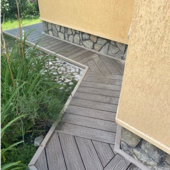 Pardoseala decking terasa din compozit WPC, Naimeed D6484, rezistenta sporita, 290x14x2.5cm, Gri Pardoseala decking terasa din compozit WPC, Naimeed D6484, rezistenta sporita, 290x14x2.5cm, Gri