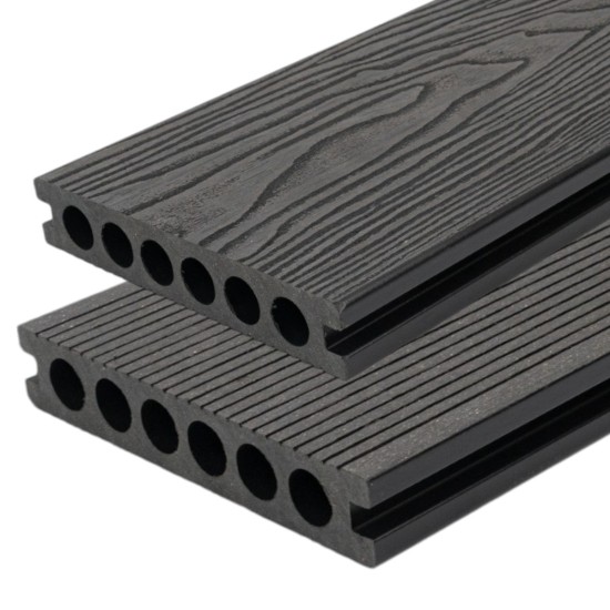 Pardoseala decking terasa din compozit WPC, Naimeed D6485, rezistenta sporita, 290x14x2.5cm, Negru Pardoseala decking terasa din compozit WPC, Naimeed D6485, rezistenta sporita, 290x14x2.5cm, Negru