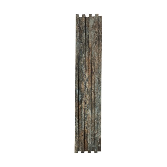 Panou decorativ riflaj WPC, montaj rapid, rezistenta ridicata, Naimeed D7525, 260x16.8x2.3cm, multicolor
