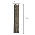 Panou decorativ riflaj WPC, montaj rapid, rezistenta ridicata, Naimeed D7525, 260x16.8x2.3cm, multicolor