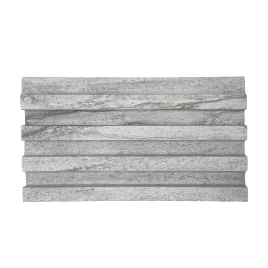 Panou decorativ riflaj WPC, montaj rapid, rezistenta ridicata, Naimeed D7527, 260x16.8x2.3cm, gri