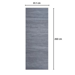 Panou decorativ riflaj WPC, Naimeed D7563, sistem de imbinare tip ''U'', aspect rafinat si montaj usor, 260x61.1x0.9cm, gri