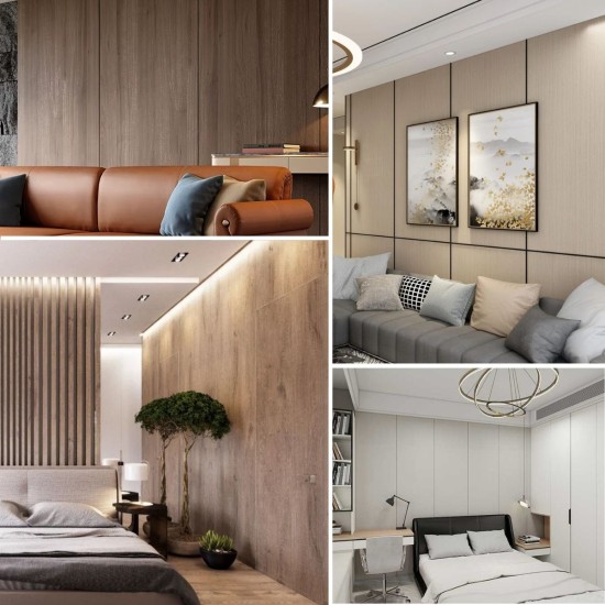 Panou decorativ riflaj WPC, Naimeed D7566, sistem de imbinare tip U, aspect rafinat si montaj usor, 260x61.1x0.9cm, maro