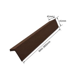 Cornier Perimetral, exterior, din compozit WPC ,cu strat coextrudat protector Naimeed D7510, Dimensiuni 280X4.1X4.1cm, Maro