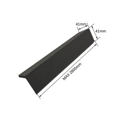 Cornier Perimetral, exterior, din compozit WPC ,cu strat coextrudat protector Naimeed D7511, Dimensiuni 280X4.1X4.1cm, Gri