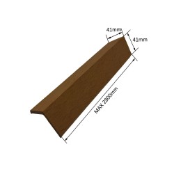 Cornier Perimetral, exterior, din compozit WPC ,cu strat coextrudat protector Naimeed D7512, Dimensiuni 280X4.1X4.1cm, Caramiziu