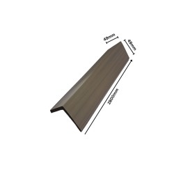 Cornier Perimetral, exterior, din compozit WPC ,cu strat coextrudat protector Naimeed D7513, Dimensiuni 280X4.9X4.9cm, Crem