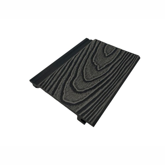 Lambriu decorativ riflaj WPC, pentru exterior, montaj rapid, rezistenta ridicata, Naimeed D7497, 280x14.8x2.1cm, Stejar gri