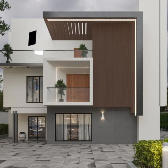 Lambriu decorativ WPC, reliefat, pentru exterior, montaj rapid, rezistenta ridicata, Naimeed D7490, 280x22x2.6cm, Nuc natural