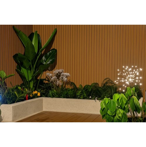 Lambriu decorativ riflaj WPC, pentru exterior, montaj rapid, rezistenta ridicata, Naimeed D7497, 280x14.8x2.1cm, Stejar gri
