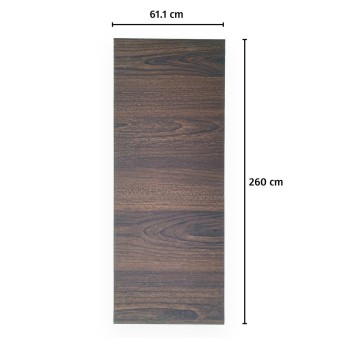 Panou decorativ riflaj WPC, Naimeed D7551, sistem de imbinare straight, aspect rafinat si montaj usor, 260x61.1x0.9cm, nuc închis