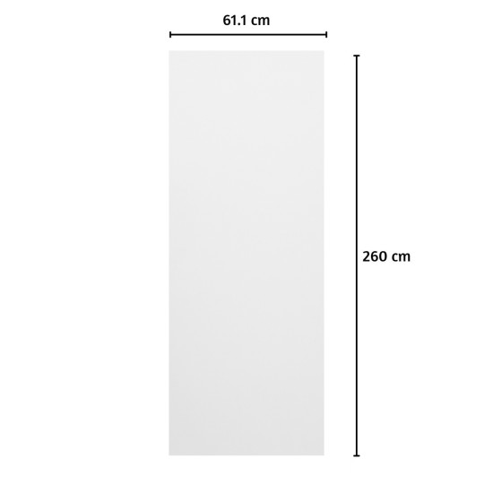 Panou decorativ riflaj WPC, Naimeed D7554, sistem de imbinare straight, aspect rafinat si montaj usor, 260x61.1x0.9cm, alb