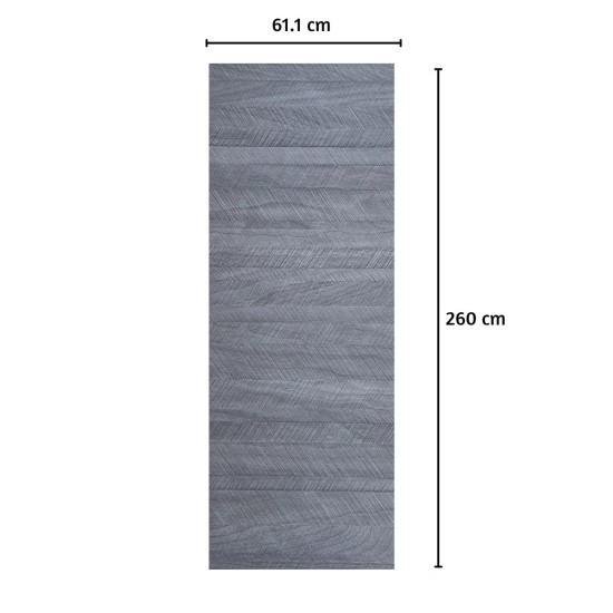 Panou decorativ riflaj WPC, Naimeed D7555, sistem de imbinare straight, aspect rafinat si montaj usor, 260x61.1x0.9cm, gri