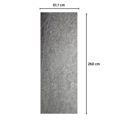 Panou decorativ riflaj WPC, Naimeed D7557,aspect rafinat si montaj usor, 260x61.1x0.9cm, gri marmorat