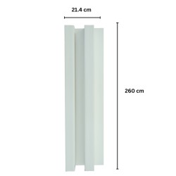 Panou decorativ riflaj WPC, montaj rapid, rezistenta ridicata, Naimeed D7515, 260x21.4x6cm, nuc inchis