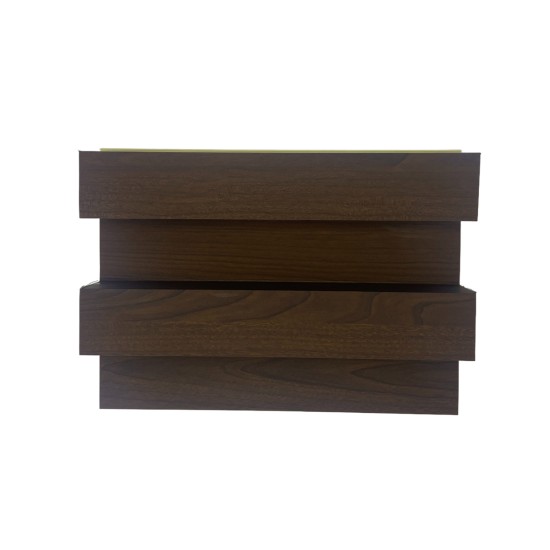 Panou decorativ riflaj WPC, montaj rapid, rezistenta ridicata, Naimeed D7515, 260x21.4x6cm, nuc inchis