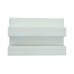 Panou decorativ riflaj WPC, montaj rapid, rezistenta ridicata, Naimeed D7517, 260x21.4x6cm, alb