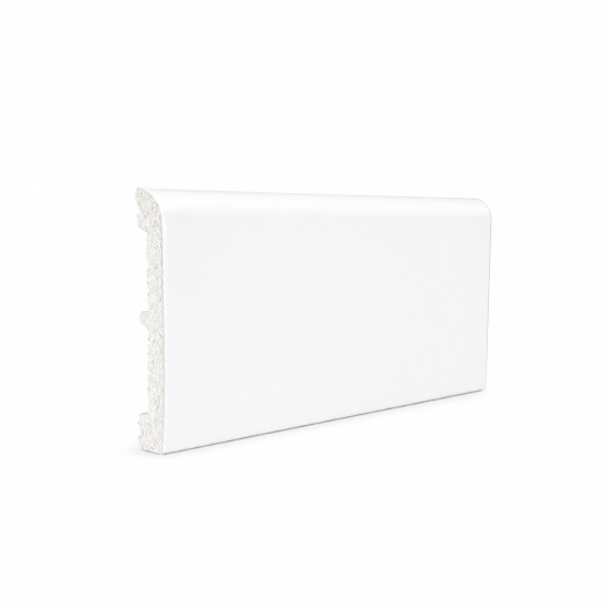 Plintă decorativă, polimer rigid, Naimeed D5513, Alb, 230 × 10 × 0.9 cm