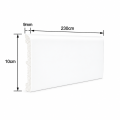 Plintă decorativă, polimer rigid, Naimeed D5513, Alb, 230 × 10 × 0.9 cm