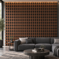 Panou riflaj acustic decorativ, MDF si pasla, Naimeed D6232, 240x30x1.8cm, Nuc