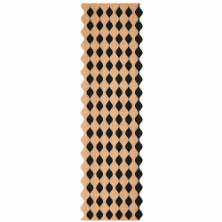 Panou riflaj acustic decorativ, MDF si pasla, Naimeed D6233, 240x30x1.8cm, Castan