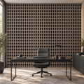 Panou riflaj acustic decorativ, MDF si pasla, Naimeed D6234, 240x30x1.8cm, Gri