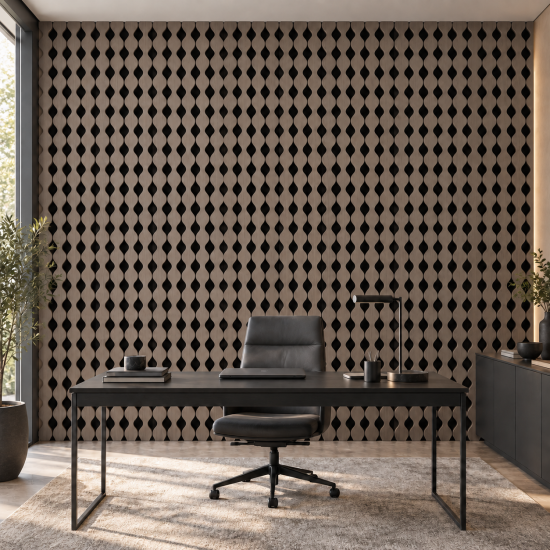 Panou riflaj acustic decorativ, MDF si pasla, Naimeed D6234, 240x30x1.8cm, Gri