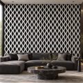 Panou riflaj acustic decorativ, MDF si pasla, Naimeed D6238, 240x30x1.8cm, Alb