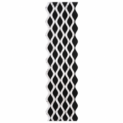 Panou riflaj acustic decorativ, MDF si pasla, Naimeed D6238, 240x30x1.8cm, Alb