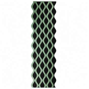 Panou riflaj acustic decorativ, MDF si pasla, Naimeed D6240, 240x30x1.8cm, Verde