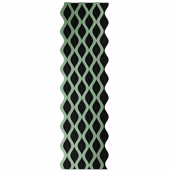 Panou riflaj acustic decorativ, MDF si pasla, Naimeed D6240, 240x30x1.8cm, Verde