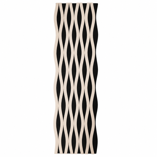 Panou riflaj acustic decorativ, MDF si pasla, Naimeed D6241, 240x30x1.8cm, Stejar