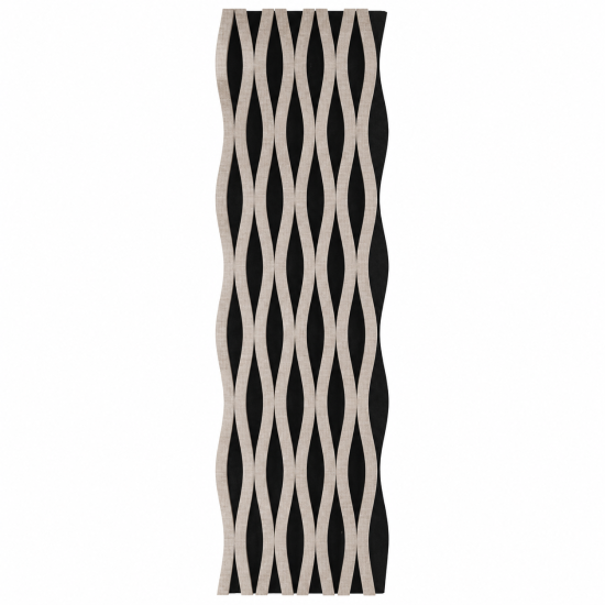 Panou riflaj acustic decorativ, MDF si pasla, Naimeed D6243, 240x30x1.8cm, Gri