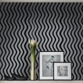 Panou riflaj acustic decorativ, MDF si pasla, Naimeed D6245, 240x30x1.8cm, Gri