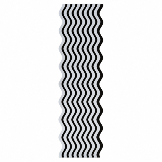 Panou riflaj acustic decorativ, MDF si pasla, Naimeed D6245, 240x30x1.8cm, Gri