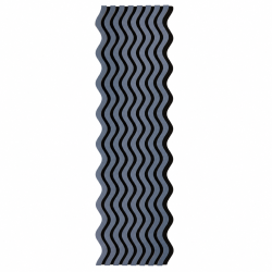 Panou riflaj acustic decorativ, MDF si pasla, Naimeed D6246, 240x30x1.8cm, Gri Inchis