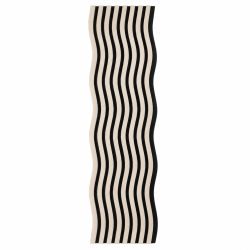 Panou riflaj acustic decorativ, MDF si pasla, Naimeed D6247, 240x30x1.8cm, Gri