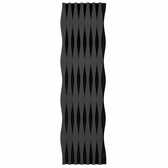 Panou riflaj acustic decorativ, MDF si pasla, Naimeed D6251, 240x30x1.8cm, Stejar Negru