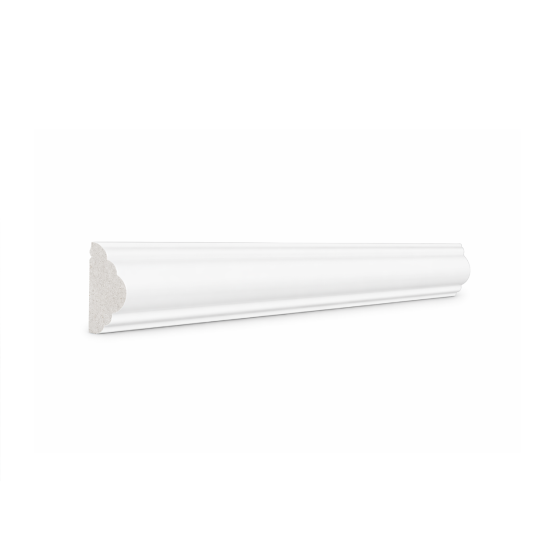 Baghetă decorativă de perete, Naimeed D6690, Alb, 230 × 2 × 1 cm