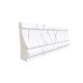 Plintă decorativă, polimer rigid, Naimeed D6698ALB, Alb, 230 × 8.5 × 2.35 cm