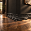 Plintă decorativă, polimer rigid, Naimeed D6698NEGRU, Alb, 230 × 8.5 × 2,35 cm