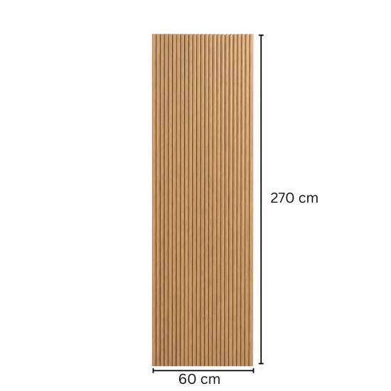 Panou riflaj MDF flexibil, Naimeed D7821, finisaj decorativ melaminat, 270x60x1.2cm