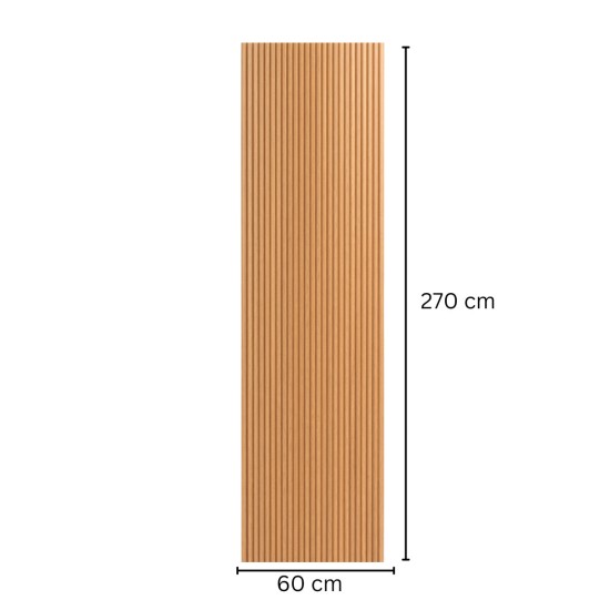 Panou riflaj MDF flexibil, Naimeed D7833, finisaj decorativ melaminat, 270x60x1.2cm