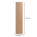 Panou riflaj MDF flexibil, Naimeed D7848, finisaj premium tip furnir tehnologic, 270x60x1.2cm