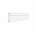 Plintă decorativă, polimer rigid, Naimeed D8108, Alb, 230 × 6 × 1.1 cm