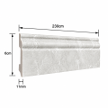 Plintă decorativă, polimer rigid, Naimeed D8108ALB, Alb, 230 × 6 × 1.1 cm