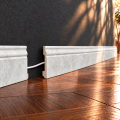 Plintă decorativă, polimer rigid, Naimeed D8108ALB, Alb, 230 × 6 × 1.1 cm