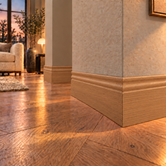 Plintă decorativă, polimer rigid, Naimeed D8108MARO, Maro, 230 × 6 × 1.1 cm