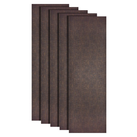 Set 5 panouri decorative, riflaj, polimer rigid, Naimeed D5460, 270x30x0.5cm, Maro Set 5 panouri decorative, riflaj, polimer rigid, Naimeed D5460, 270x30x0.5cm, Maro