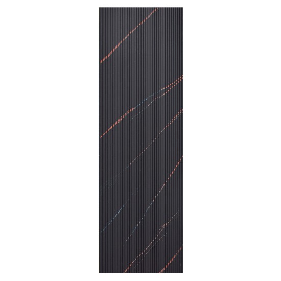 Set 5 panouri decorative, riflaj, polimer rigid, Naimeed D5464, 270x30x0.5cm, Negru